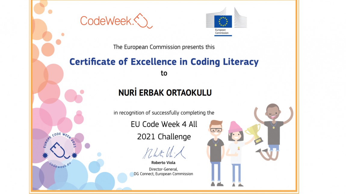 Codeweek Excellence Sertificate